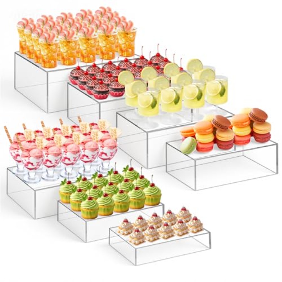 Display Risers Set - Set penyangga meja hidangan penutup untuk