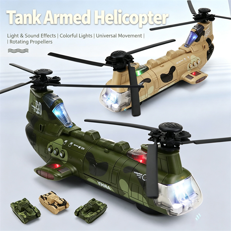 Model Airplane Plastic - Helikopter Elektrik Beroda Universal Mainan Anak