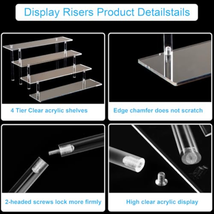 Rak Penyimpanan Parfum Akrilik - Display Risers Set ulasan dan harga